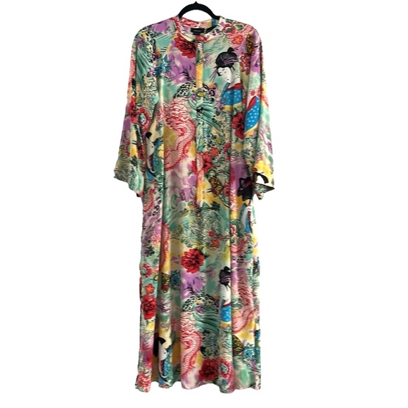 Natori Tops - Natori Multicolor Asian Art  Tunic